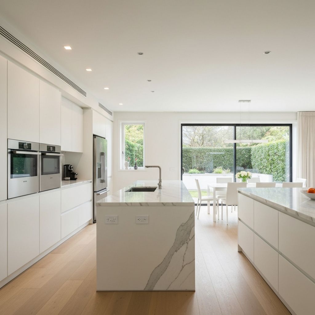 Moderna kuhinja z jedilnico